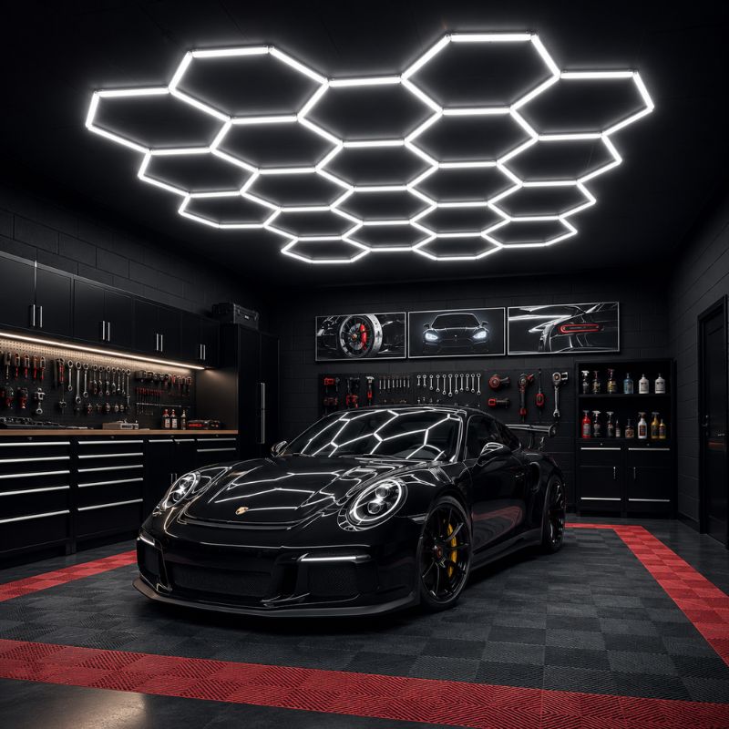LED hexagonale garage : quel kit choisir selon la taille de votre espace ? (Guide complet 2026)
