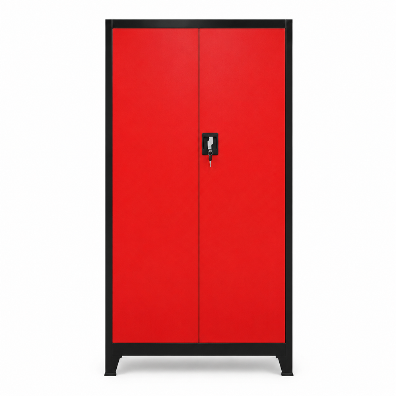 Armoire métallique Rouge & Noir 180cm