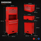 Station de Travail Modulaire A2 - Servante 6 Tiroirs Acier