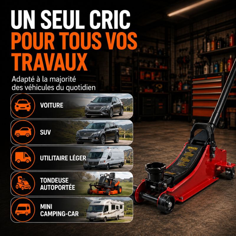 Cric Rouleur Hydraulique 2,5T