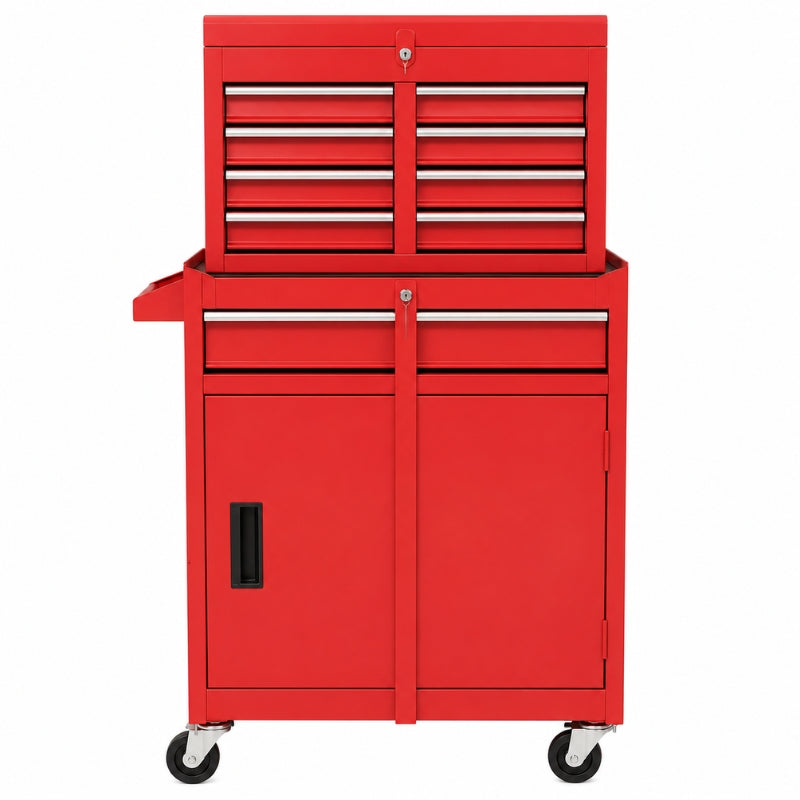 Servante atelier 5 tiroirs rouge 2en1 — caisse amovible A1
