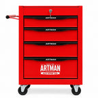 Servante 4 Tiroirs Rouge sur Roulettes Verrouillable S3