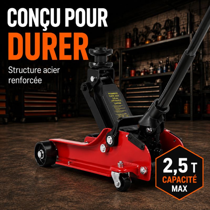 Cric Rouleur Hydraulique 2,5T