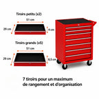 Servante d'Atelier 7 Tiroirs Rouge S2