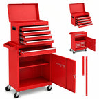 Servante atelier 5 tiroirs rouge 2en1 — caisse amovible A1