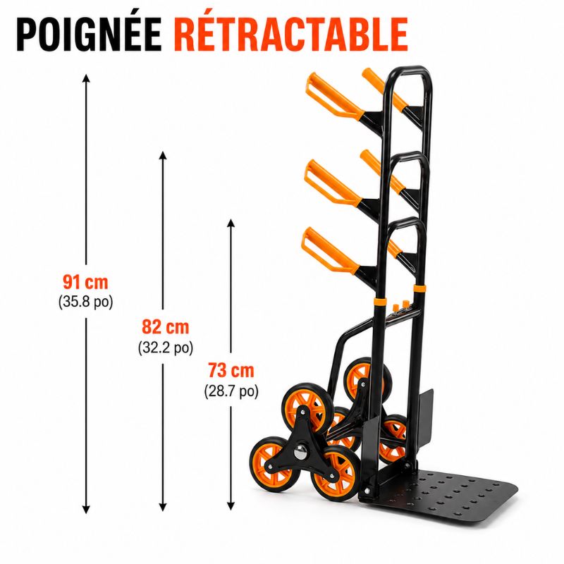 Diable Monte-Escaliers Pliable - Charge max 200 kg