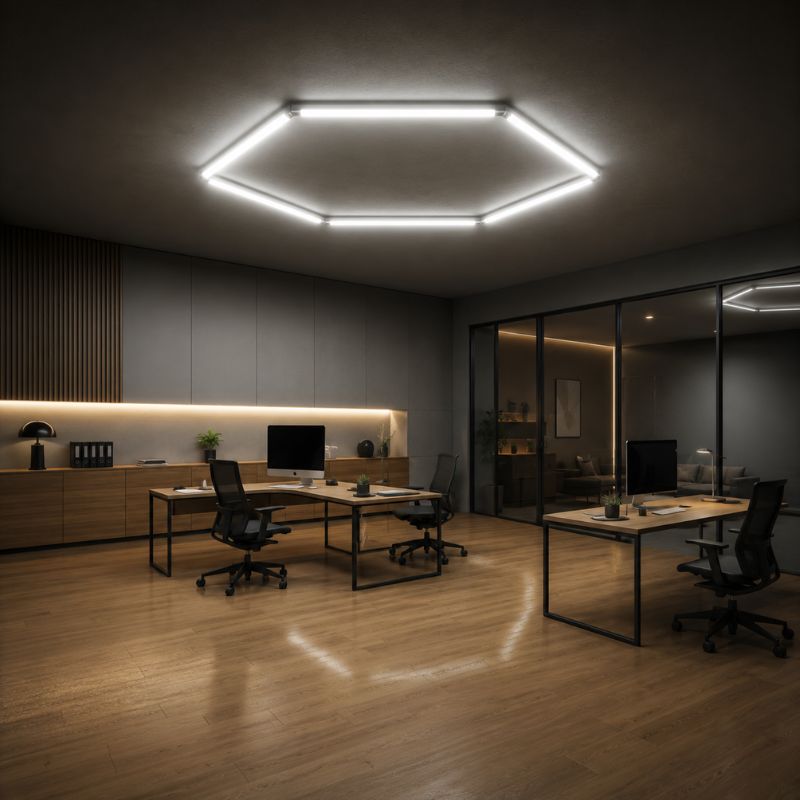 Plafonnier LED Hexagonal 1 Module Ø 1 m  – blanc 6500K