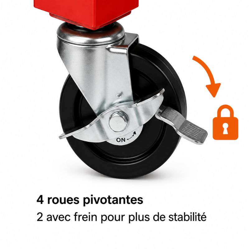 Servante d'Atelier 7 Tiroirs Rouge S2