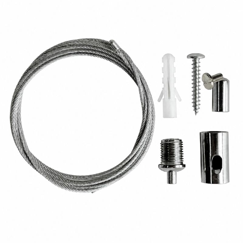 Kit 15 Câbles de Suspension Réglable pour Panneaux LED Hexagonaux – Acier Inoxydable 1 m
