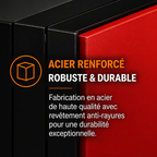 Armoire métallique Rouge & Noir 180cm