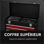 Servante 2-en-1 noir et rouge avec caisse portable amovible A3