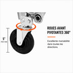 Chariot diable 3-en-1 aluminium – charge max 350 kg