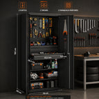 Armoire à Outils Atelier 180cm Noir