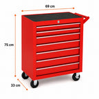 Servante d'Atelier 7 Tiroirs Rouge S2