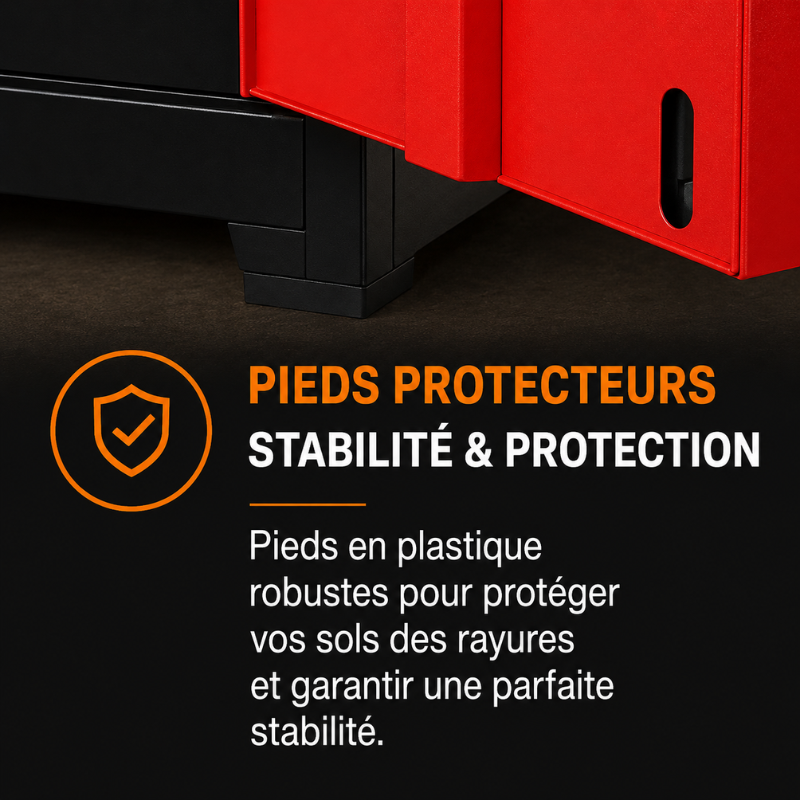 Armoire métallique Rouge & Noir 180cm