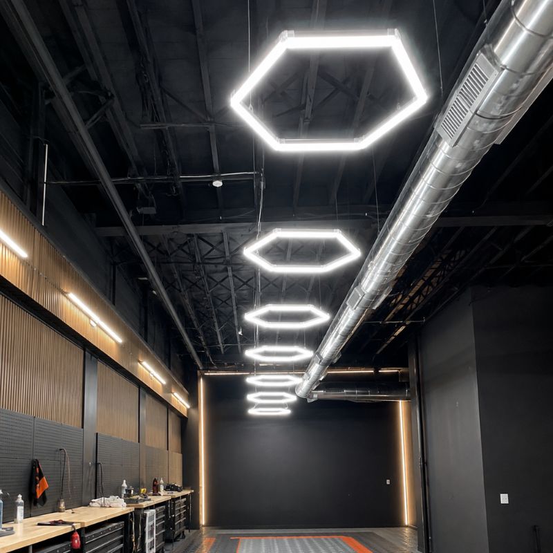 Plafonnier LED Hexagonal 1 Module Ø 1 m  – blanc 6500K