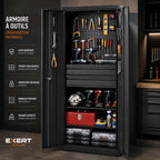 Armoire à Outils Atelier 180cm Noir