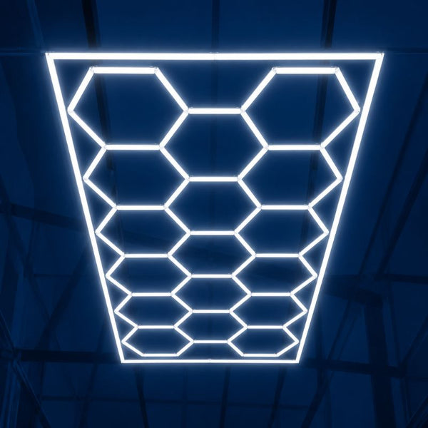 Plafonnier LED Hexagonal 14 Modules 2,40 m x 4,80 m –  blanc 6500K