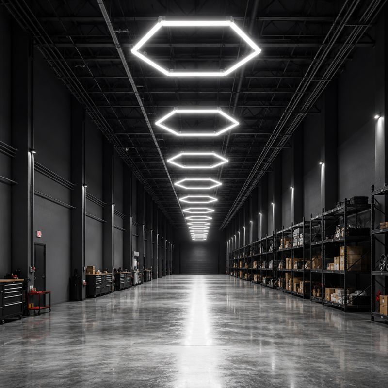 Plafonnier LED Hexagonal 1 Module Ø 1 m  – blanc 6500K