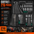 Coffret d'Outils Professionnel 216 Pièces